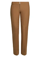 Wool Zip-Front Trousers