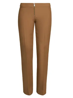 Wool Zip-Front Trousers