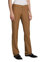 Wool Zip-Front Trousers