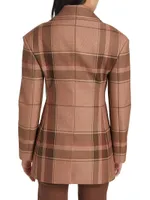 Plaid Wool Peacoat