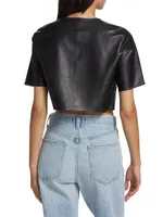 Elia Cropped Leather Top