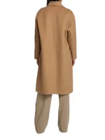 Thara Open-Front Wool-Blend Coat