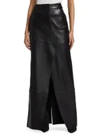 Mariette Leather Maxi Skirt