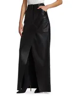 Mariette Leather Maxi Skirt