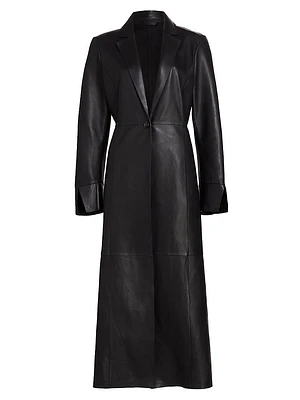 Evanna Long Leather Coat