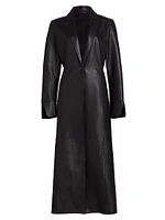Evanna Long Leather Coat