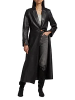 Evanna Long Leather Coat