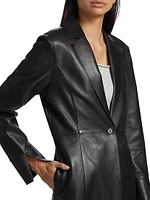Evanna Long Leather Coat