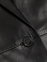 Evanna Long Leather Coat