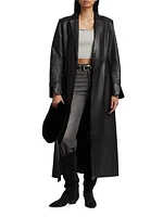 Evanna Long Leather Coat