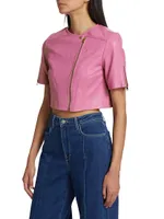 Kirsi Cropped Leather Top