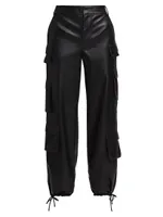 Bobbi Vegan Leather Cargo Pants