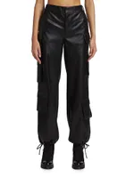 Bobbi Vegan Leather Cargo Pants