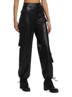 Bobbi Vegan Leather Cargo Pants