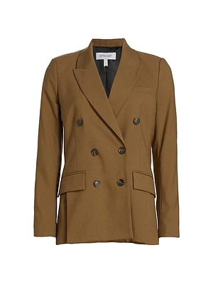Sandra Double Breasted Slit Blazer