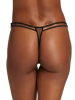 Rosette Lace Strappy Thong