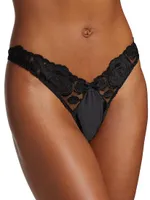 Rosette Lace Strappy Thong