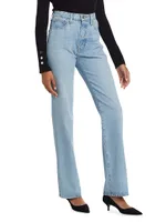 Farrah High-Rise Cuffed Straight Jeans