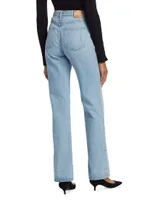 Farrah High-Rise Cuffed Straight Jeans