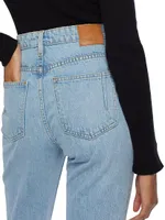 Farrah High-Rise Cuffed Straight Jeans