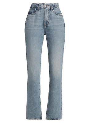Frankie Split-Hem Straight-Leg Jeans