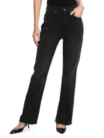 Frankie Split-Hem Straight-Leg Jeans