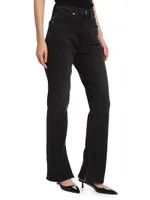 Frankie Split-Hem Straight-Leg Jeans