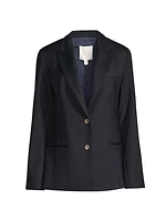 Husband Single-Breasted Wool-Blend Blazer