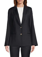 Husband Single-Breasted Wool-Blend Blazer