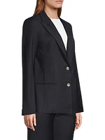 Husband Single-Breasted Wool-Blend Blazer