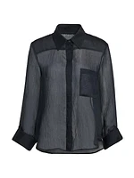 Boyfriend Hammered Silk Blouse