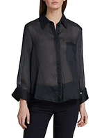 Boyfriend Hammered Silk Blouse