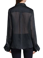 Boyfriend Hammered Silk Blouse