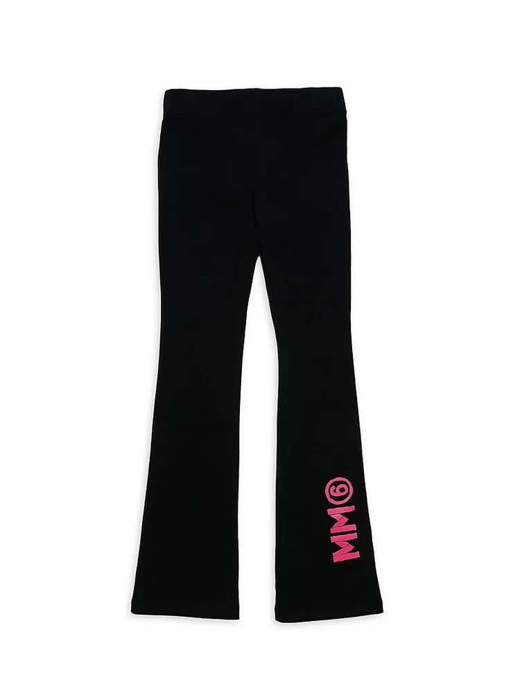 Little Girl's & Logo Flared Leggings