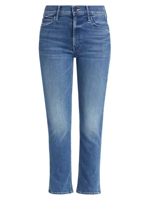 The Dazzler Mid-Rise Straight-Leg Ankle Jeans