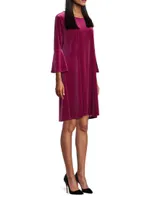 Stretch Velvet Bella Shift Dress