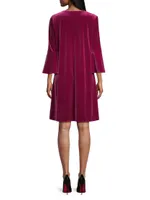 Stretch Velvet Bella Shift Dress