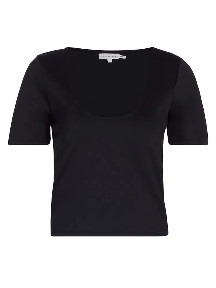 Scuba Scoopneck Crop T-Shirt