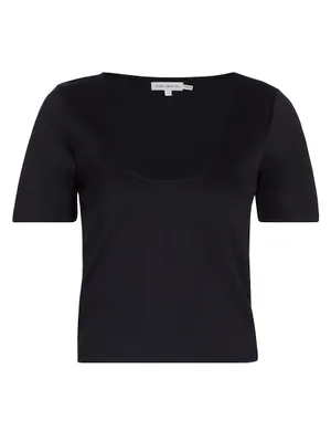 Scuba Scoopneck Crop T-Shirt