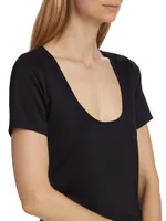 Scuba Scoopneck Crop T-Shirt