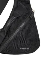 Small G-Zip Triangle Bag In Mesh