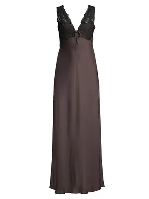 Country Side Lace-Trimmed Maxi Dress