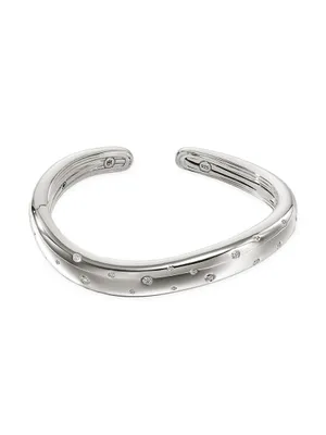 Surf Sterling Silver & 0.55 TCW Diamond Cuff