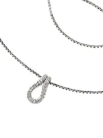 Surf Sterling Silver & Diamond Pavé Pendant Necklace