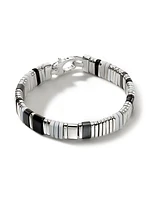 Classic Chain Sterling Silver & Mixed-Media Beaded Bracelet