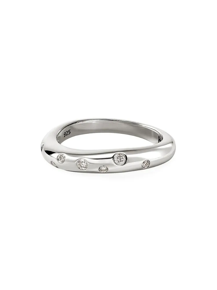 Surf Sterling Silver & 0.11 TCW Diamonds Ring