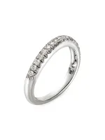 Surf Sterling Silver & Diamond Band Ring