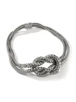 Classic Chain Love Knot Sterling Silver Necklace