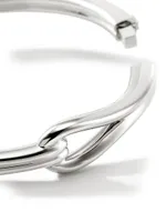 Surf Sterling Silver Small Hinged Bangle Bracelet