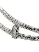 Spear Sterling Silver & 0.24 TCW Diamond Coil Necklace
